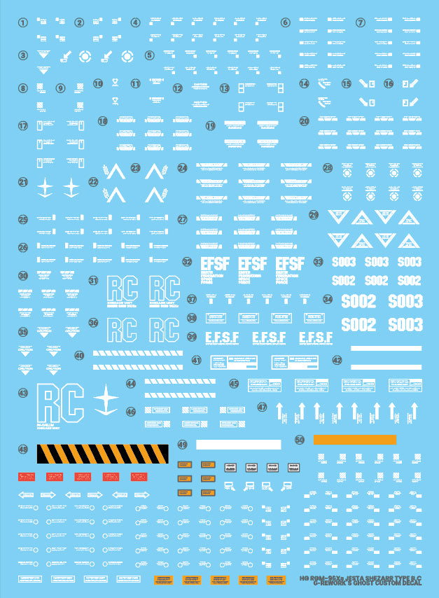 G-Rework Decal - HGUC RGM-96Xs Jesta [Shezarr Type Team B&C] Use