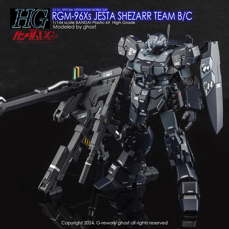 G-Rework Decal - HGUC RGM-96Xs Jesta [Shezarr Type Team B&C] Use