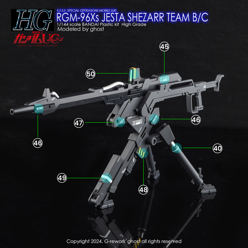 G-Rework Decal - HGUC RGM-96Xs Jesta [Shezarr Type Team B&C] Use