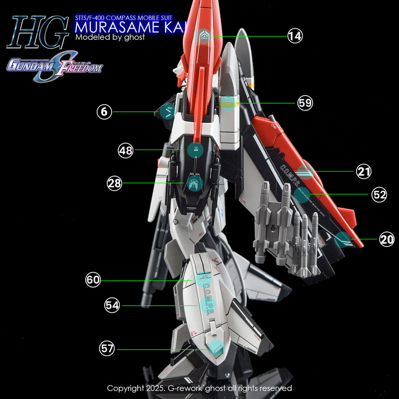G-Rework Decal - HGCE 1/144 STTS/F-400 Murasame Kai Use