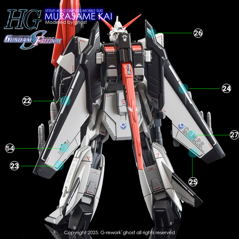 G-Rework Decal - HGCE 1/144 STTS/F-400 Murasame Kai Use