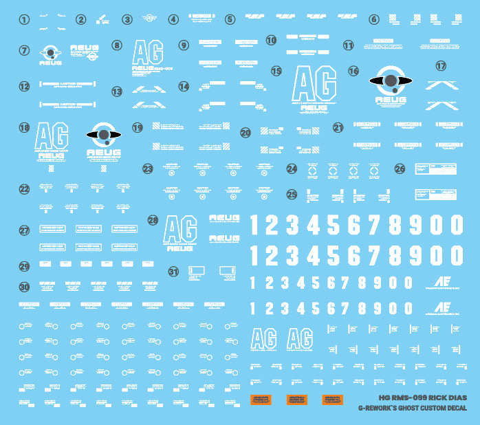 G-Rework Decal - HGUC RMS-099 Rick Dias Use