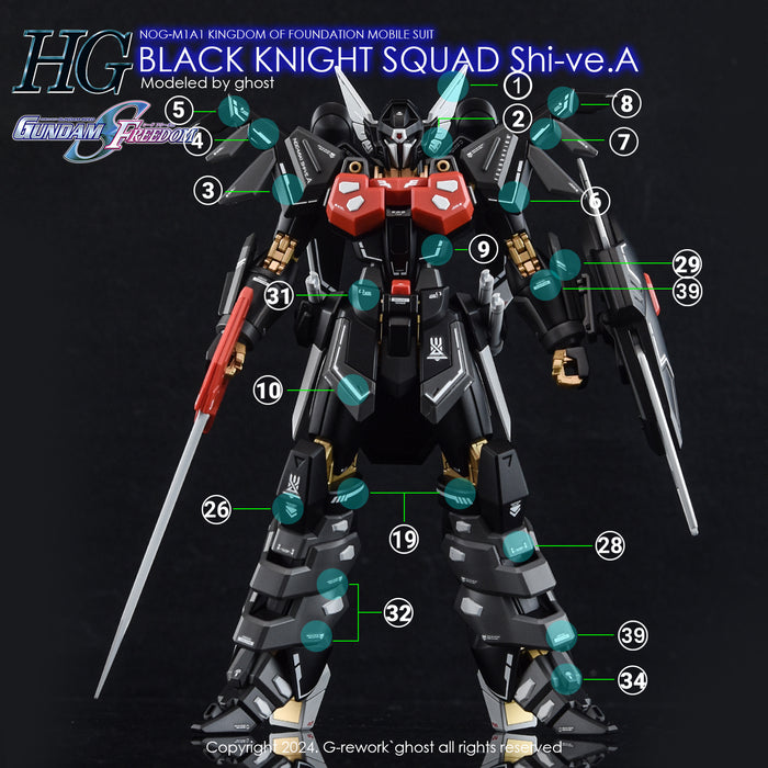 G-Rework Decal - HG NOG-M1A1 Black Knight Squad Shi-ve.A Use