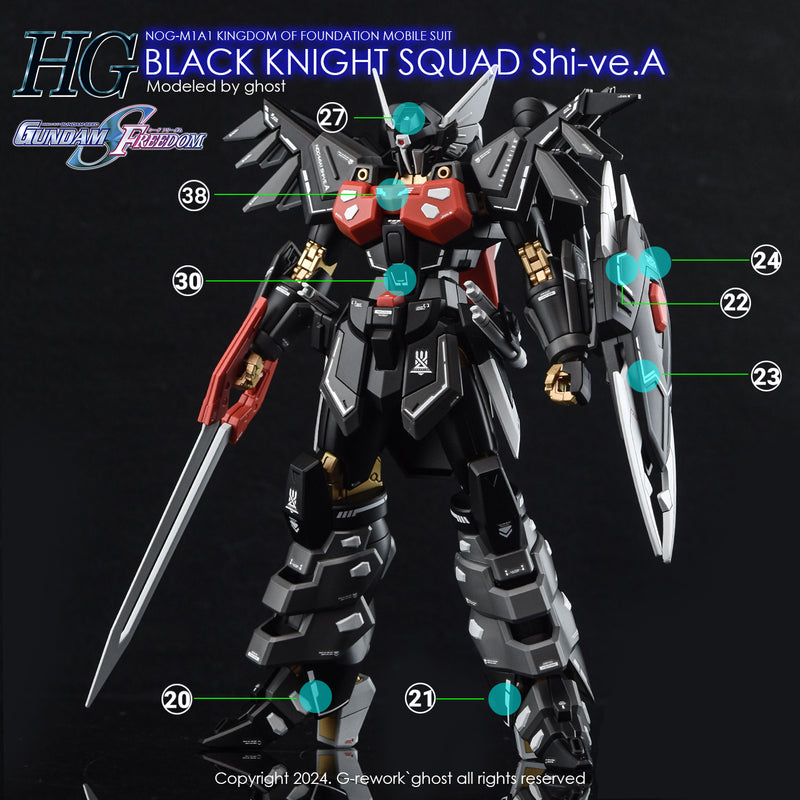 G-Rework Decal - HGCE NOG-M1A1 Black Knight Squad Shi-ve.A Use