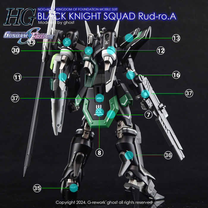 G-Rework Decal - HG NOG-M4F2 Black Knight Squad Rud-ro.A Use