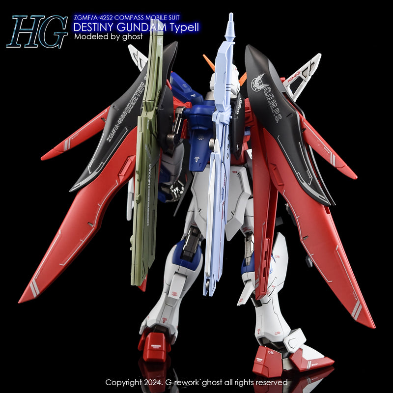 G-Rework Decal - HGCE ZGMF/A-42S2 Destiny Gundam Type II Use
