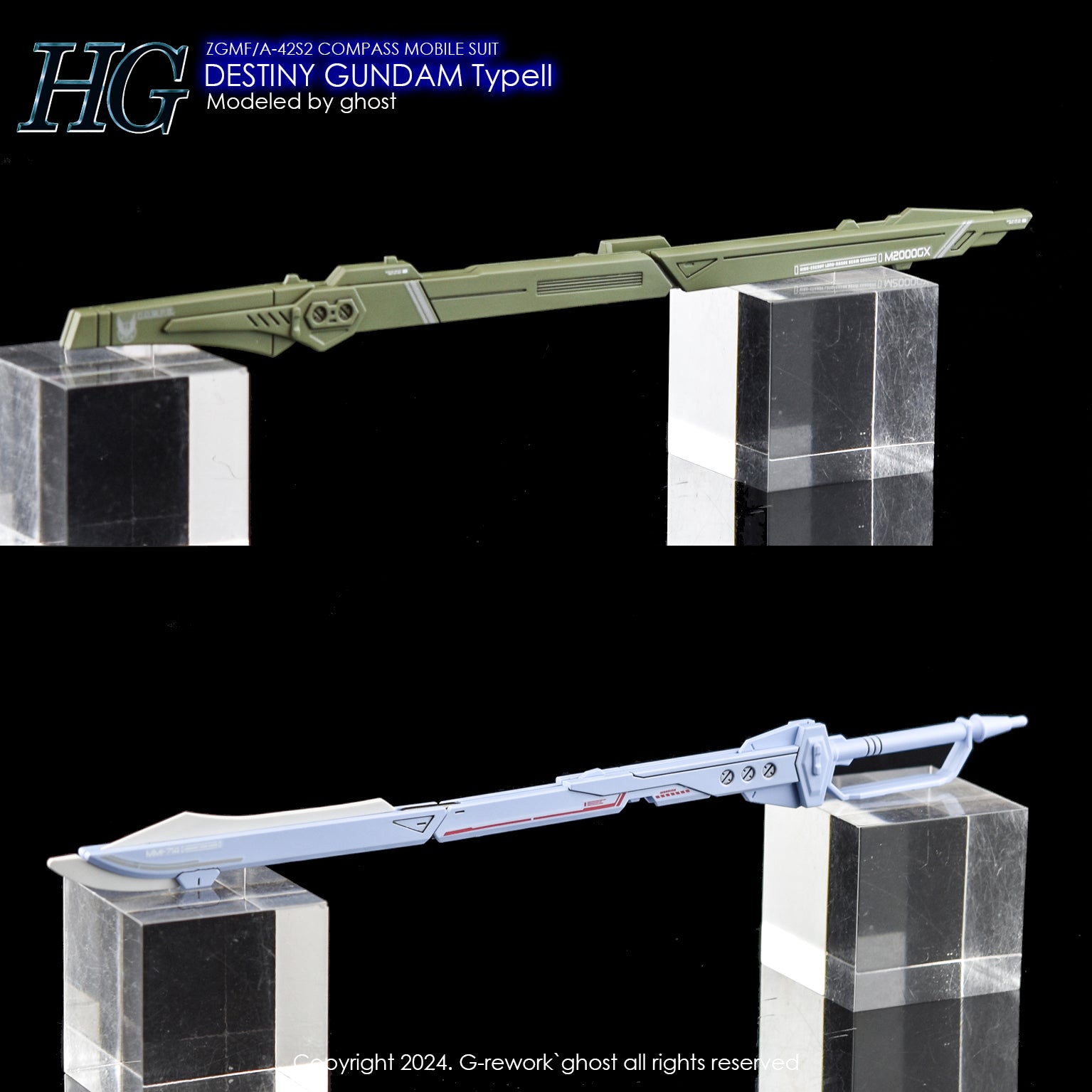 G-Rework Decal - HGCE ZGMF/A-42S2 Destiny Gundam Type II Use