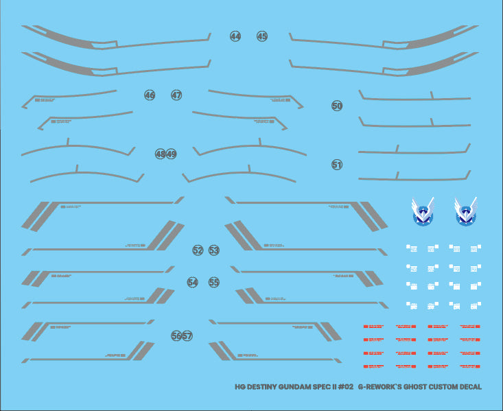 G-Rework Decal - HGCE ZGMF/A-42S2 Destiny Gundam Type II Use