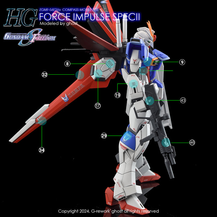 G-Rework Decal - HGCE ZGMF-56E2/α Force Impulse Gundam Spec II Use