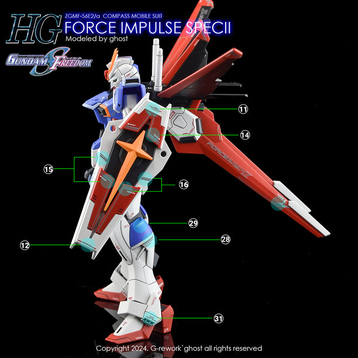 G-Rework Decal - HGCE ZGMF-56E2/α Force Impulse Gundam Spec II Use