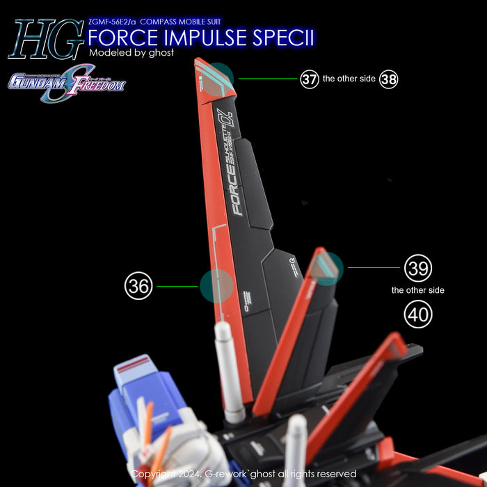 G-Rework Decal - HGCE ZGMF-56E2/α Force Impulse Gundam Spec II Use