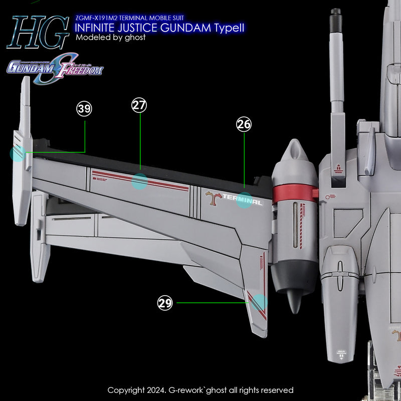 G-Rework Decal - HGCE ZGMF-X191M2 Infinite Justice Gundam Type II Use