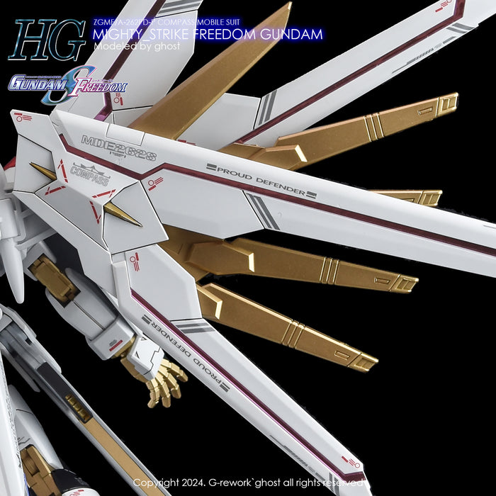 G-Rework Decal - HGCE ZGMF/A-262PD-P MIghty Strike Freedom Gundam Use