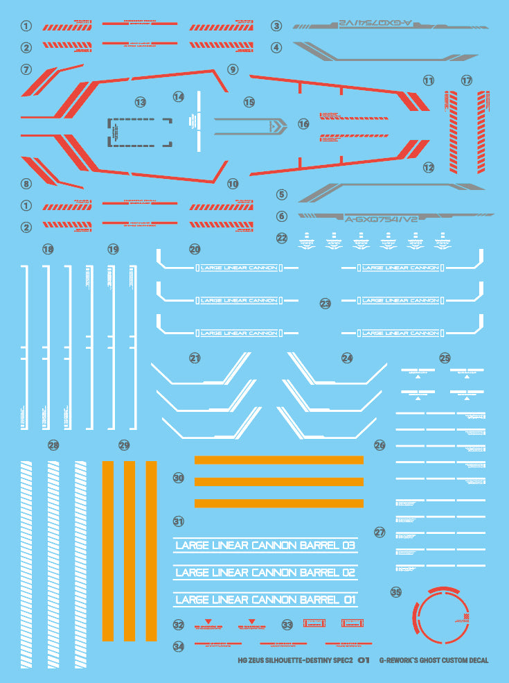 G-Rework Decal - HGCE A-GXQ754/V2 Zeus Silhouette Use