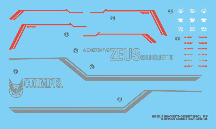 G-Rework Decal - HGCE A-GXQ754/V2 Zeus Silhouette Use