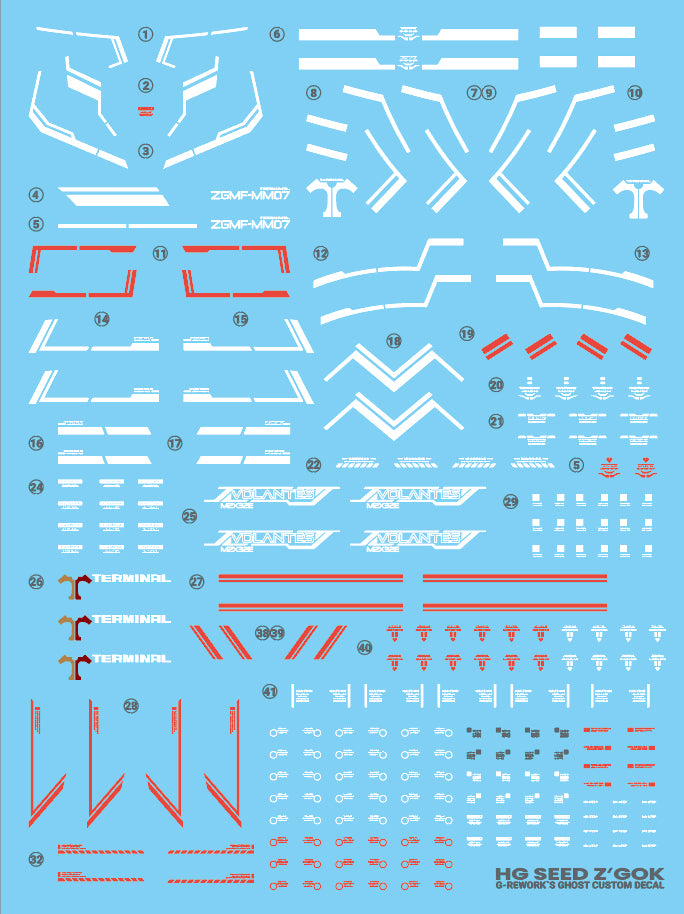 G-Rework Decal - HGCE ZGMF-MM07 Z'Gok Use