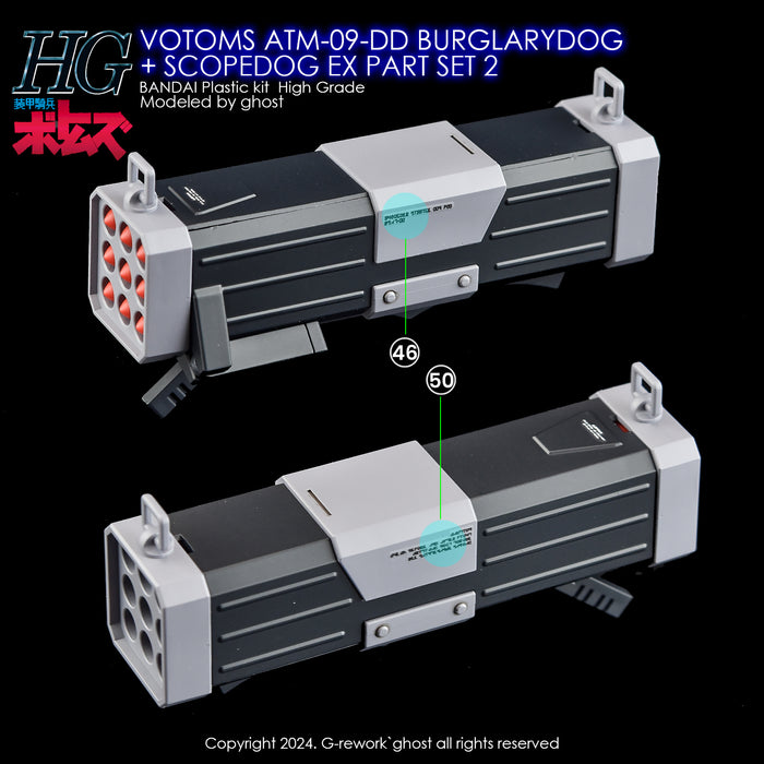 G-Rework Decal - HG VOTOMS ATM-09-DD Burglarydog + ATM-09-ST Scopedog EX Part Set 2 Use