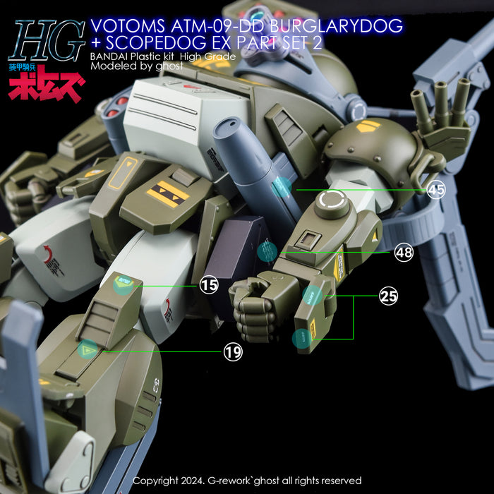 G-Rework Decal - HG VOTOMS ATM-09-DD Burglarydog + ATM-09-ST Scopedog EX Part Set 2 Use