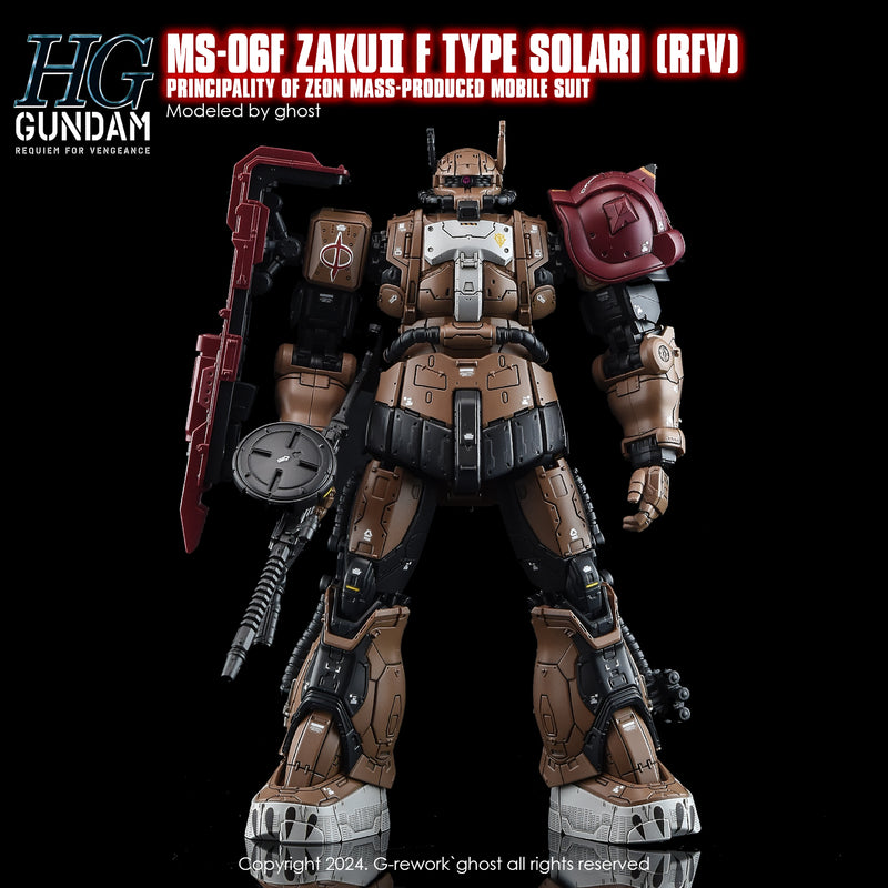 G-Rework Decal - HG MS-06F Zaku II F Type Solari [RFV] Use