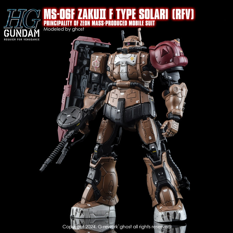 G-Rework Decal - HG MS-06F Zaku II F Type Solari [RFV] Use
