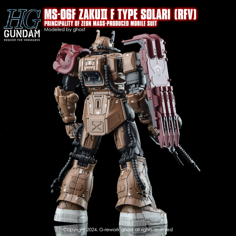 G-Rework Decal - HG MS-06F Zaku II F Type Solari [RFV] Use