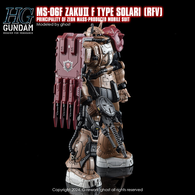 G-Rework Decal - HG MS-06F Zaku II F Type Solari [RFV] Use