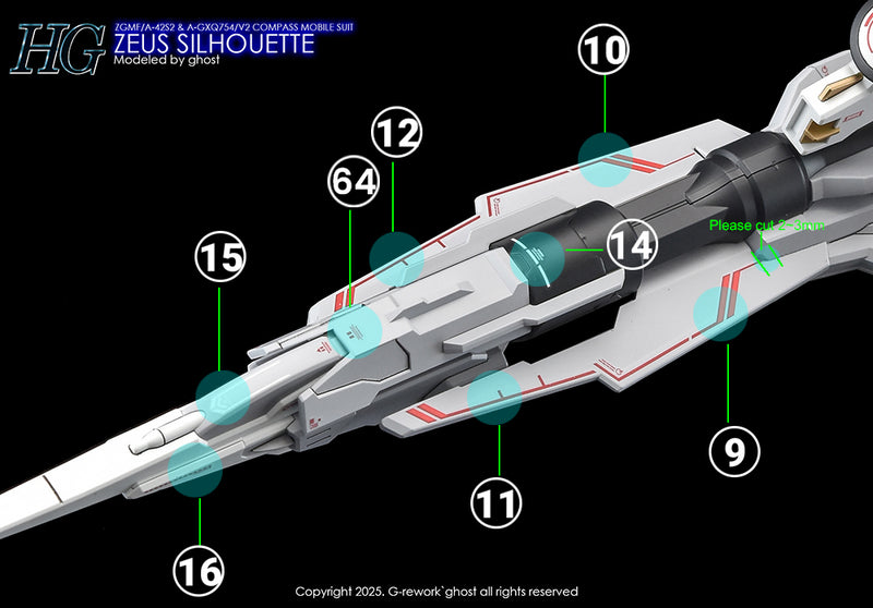 G-Rework Decal - HGCE A-GXQ754/V2 Zeus Silhouette Use