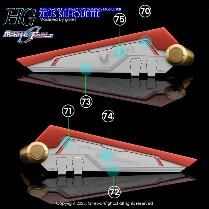 G-Rework Decal - HGCE A-GXQ754/V2 Zeus Silhouette Use
