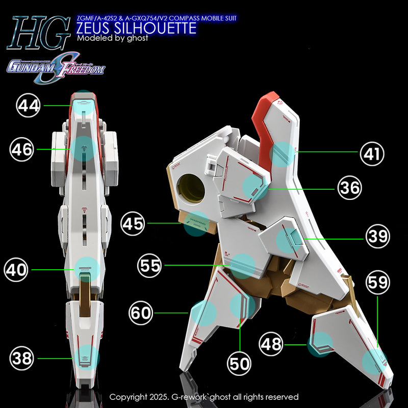 G-Rework Decal - HGCE A-GXQ754/V2 Zeus Silhouette Use