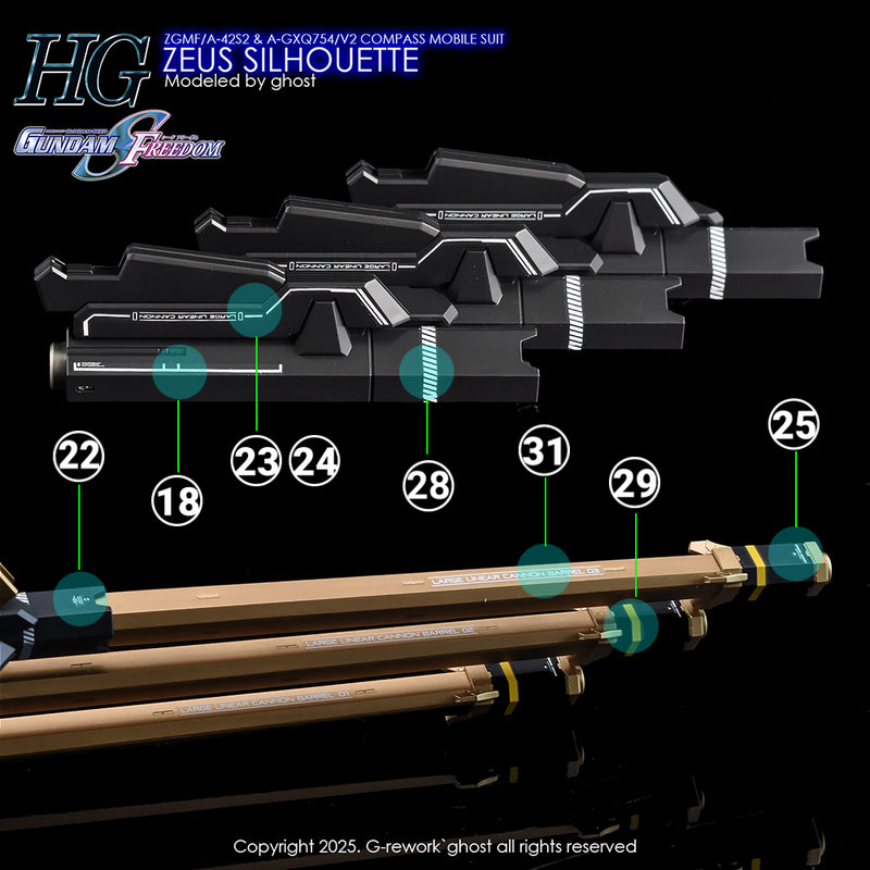 G-Rework Decal - HGCE A-GXQ754/V2 Zeus Silhouette Use