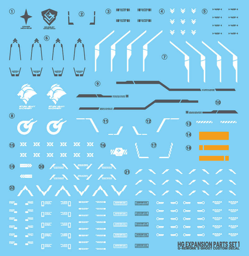 G-Rework Decal - HG Witch from Mercury Expansion Parts Set 1 Use