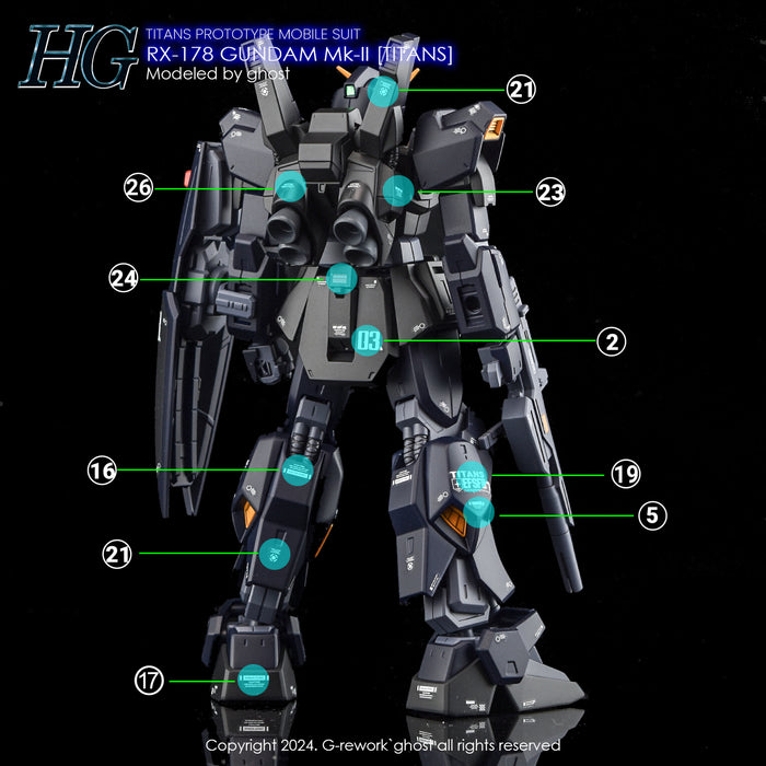 G-Rework Decal - HGUC RX-178 Gundam Mk-II Titans Revive Use