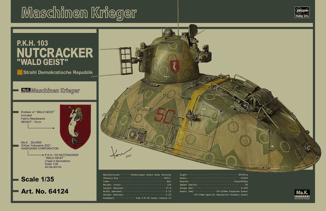 Ma.K Maschinen Krieger 1/35 P.K.H. 103 NUTCRACKER "WALD GEIST" w/ Bonus Emblem (MK24)