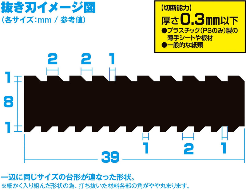 Wave HG Detail Punch Trapezium 5 (HT-492)