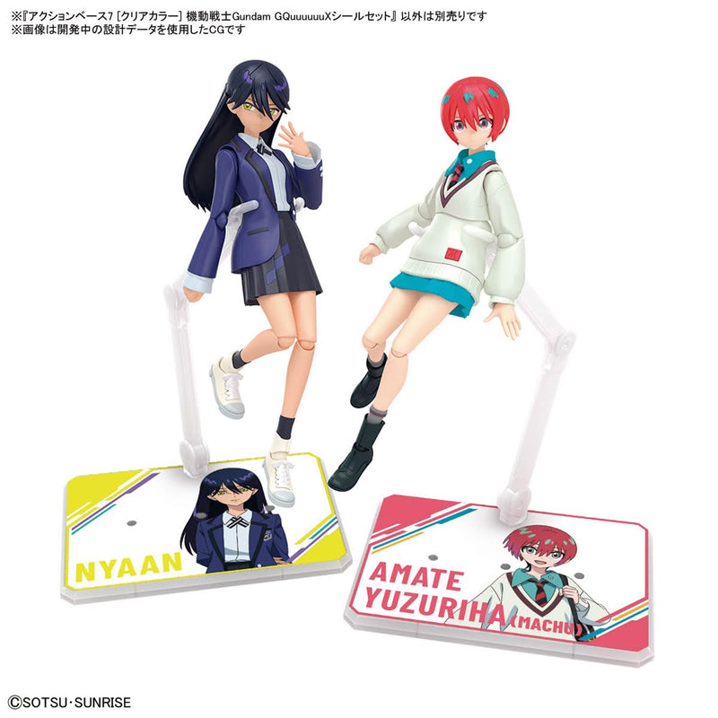 Action Base 7 (Clear Color) Mobile Suit Gundam GQuuuuuuX Stickers Set