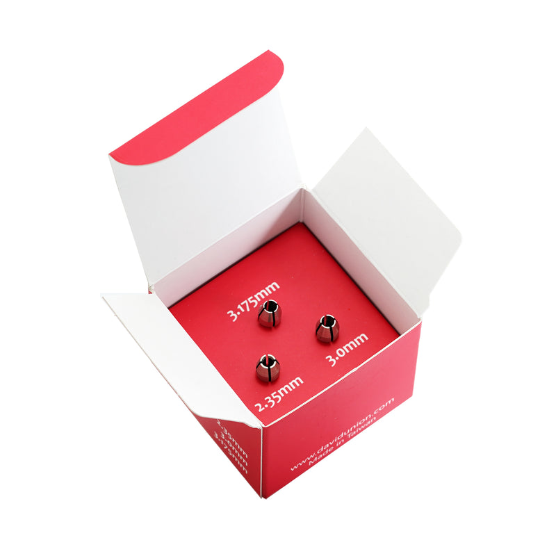 David Union M2001 Precision Collets - 2.35/3.0/3.175mm (for David Union D365)