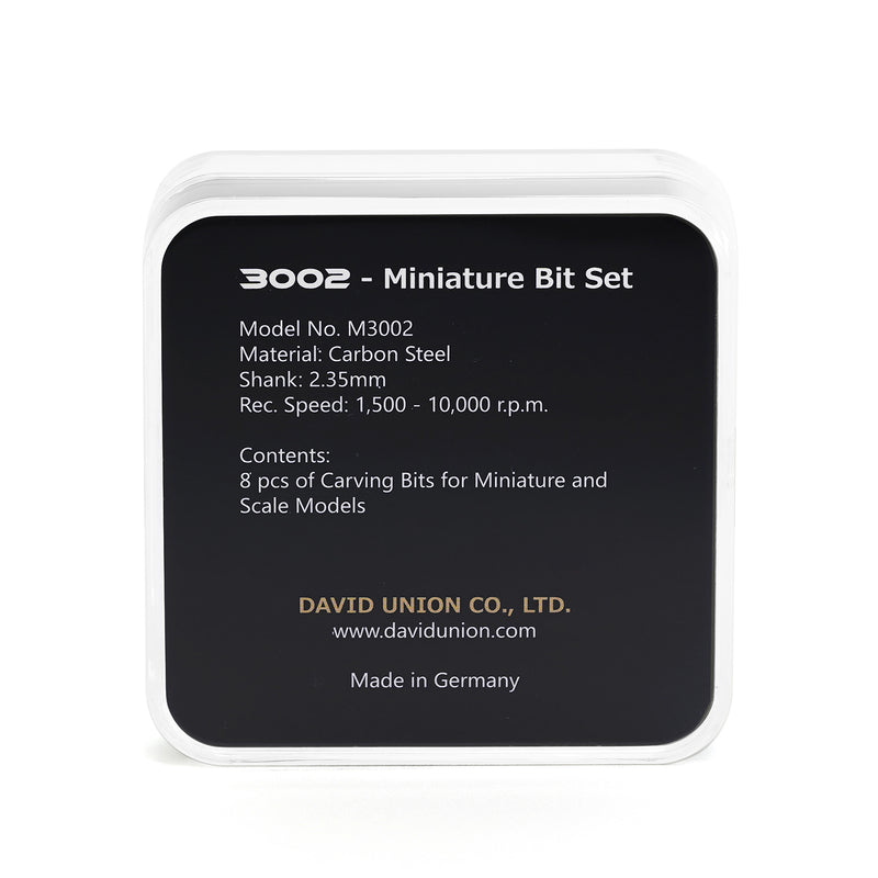 David Union M3002 Miniature Carving Bits - 8pcs