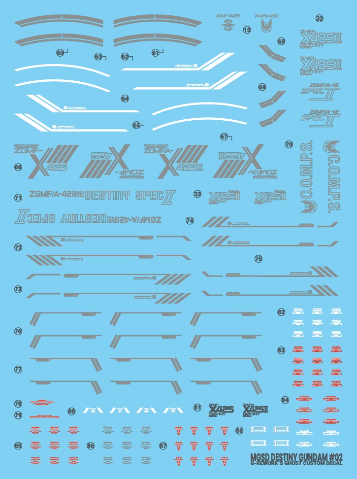 G-Rework Decal - MGSD ZGMF-X42S Destiny Gundam Use