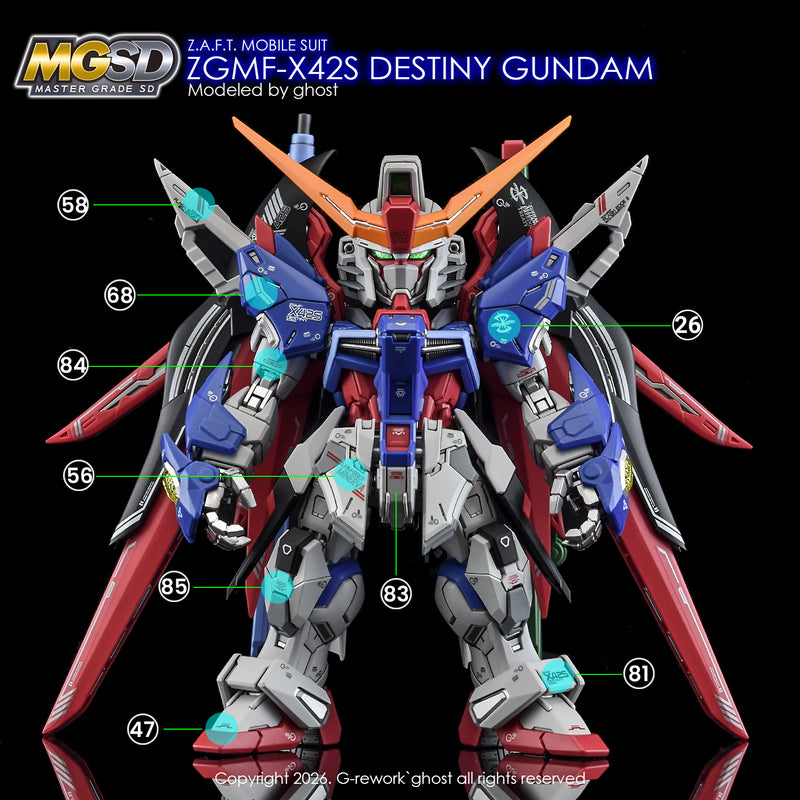 G-Rework Decal - MGSD ZGMF-X42S Destiny Gundam Use