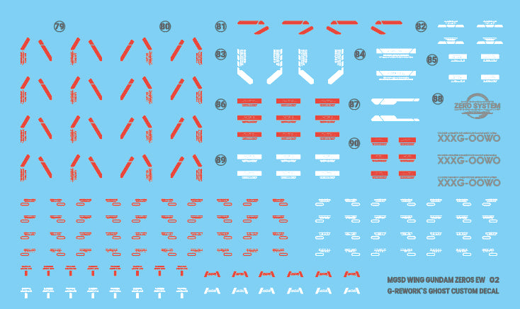 G-Rework Decal - MGSD XXXG-00W0 Wing Gundam Zero EW Use