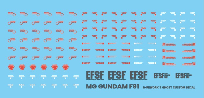 G-Rework Decal - MG F91 Gundam F91 Use