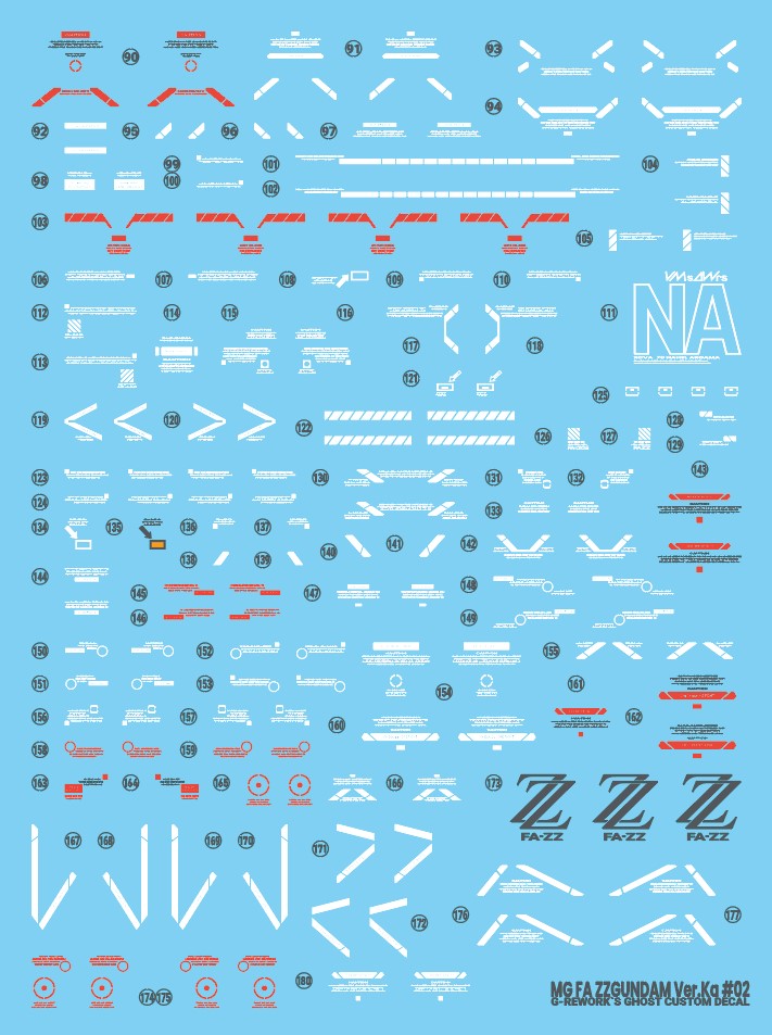 G-Rework Decal - MG FA-010S Full Armor ZZ Gundam Ver.Ka Use