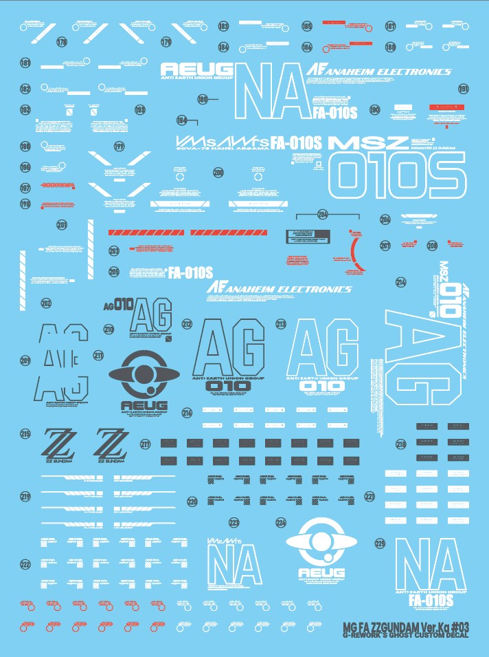 G-Rework Decal - MG FA-010S Full Armor ZZ Gundam Ver.Ka Use
