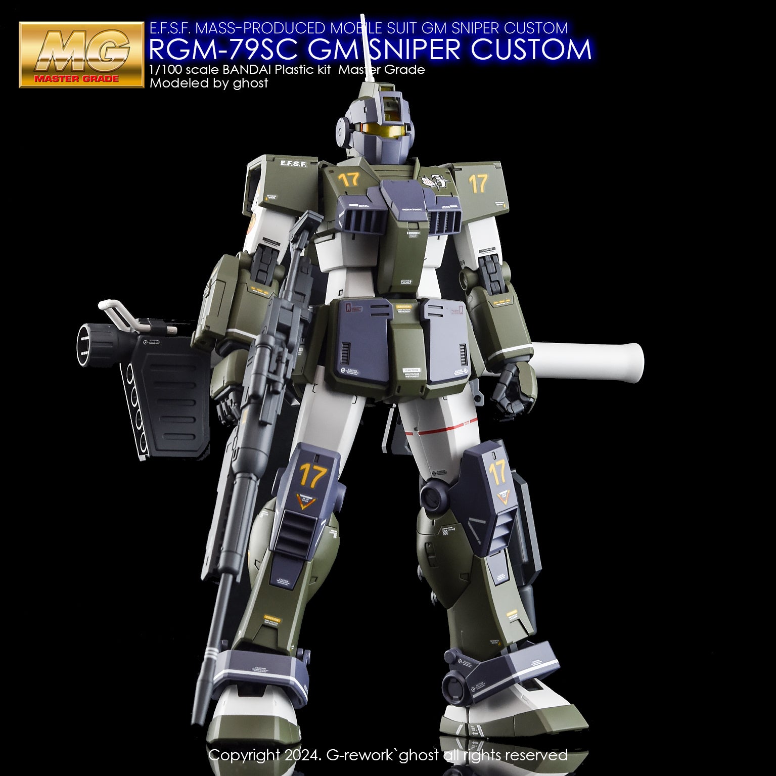 G-Rework Decal - MG RGM-79SC GM Sniper Custom Use - Argama Hobby