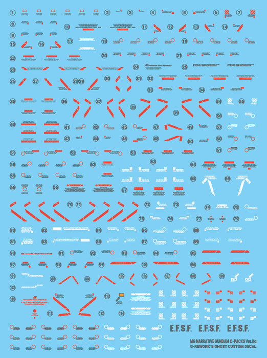 G-Rework Decal - MG RX-9/C Narrative Gundam C-Pack Use