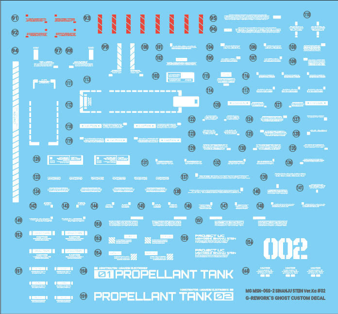 G-Rework Decal - MG MSN-06S-2 Sinanju Stein (Narrative Ver) Ver.Ka Use