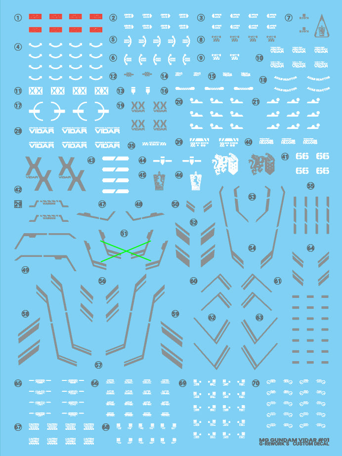 G-Rework Decal - MG ASW-G-XX Gundam Vidar Use