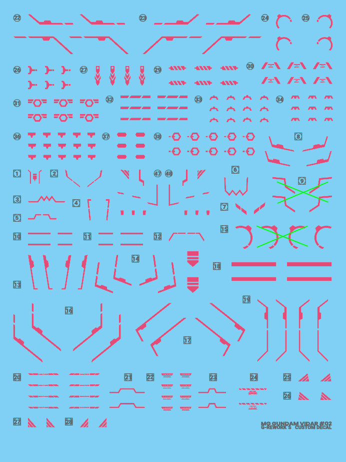 G-Rework Decal - MG ASW-G-XX Gundam Vidar Use