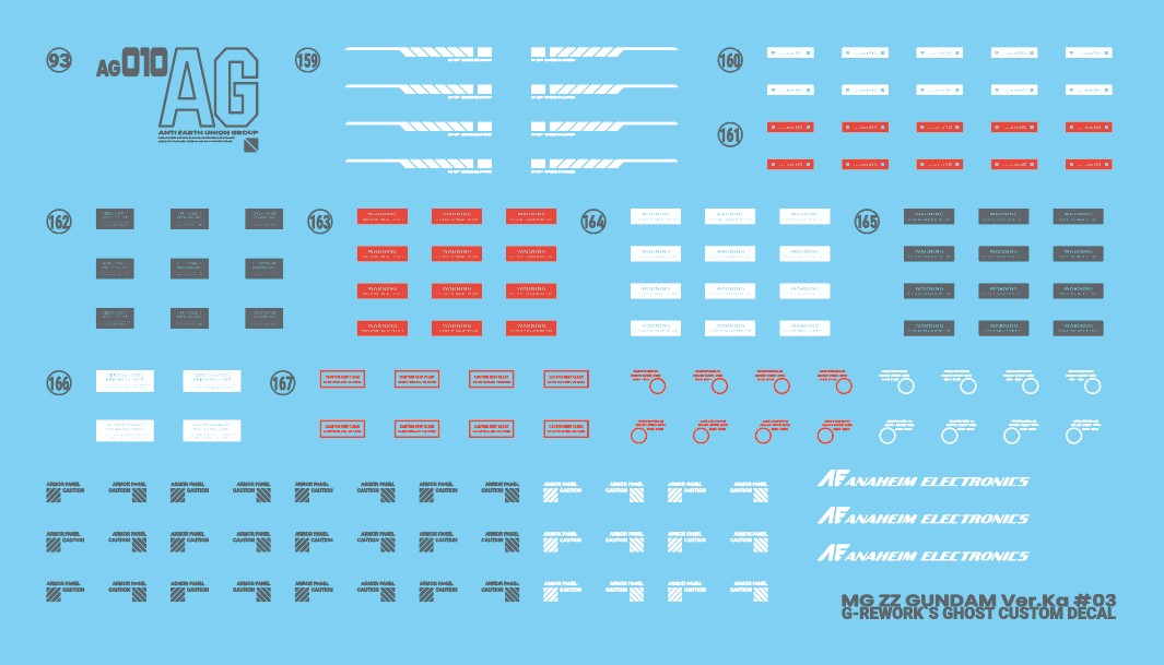 G-Rework Decal - MG MSZ-006 Zeta Ver.Ka Use - Argama Hobby