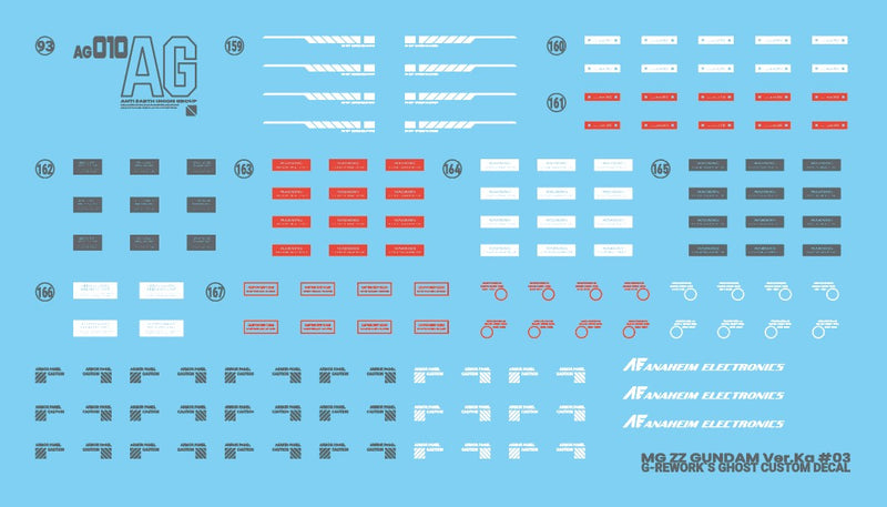 G-Rework Decal - MG MSZ-010S ZZ Gundam Ver.Ka + Enhanced Expansion Parts Use
